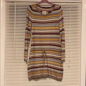 H&M L.O.G.G. Fair Isle Sweater Dress Large